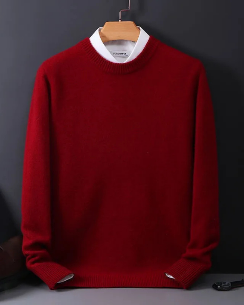 Jasper Men's Cashmere Sweater – Regular Fit Warm Knit Pullover for Fall and Winter