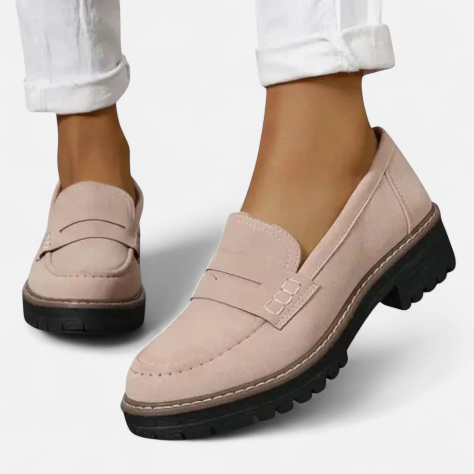 Keanna Women's Loafers – Arch Support Cushioned Non-Slip Work Shoes