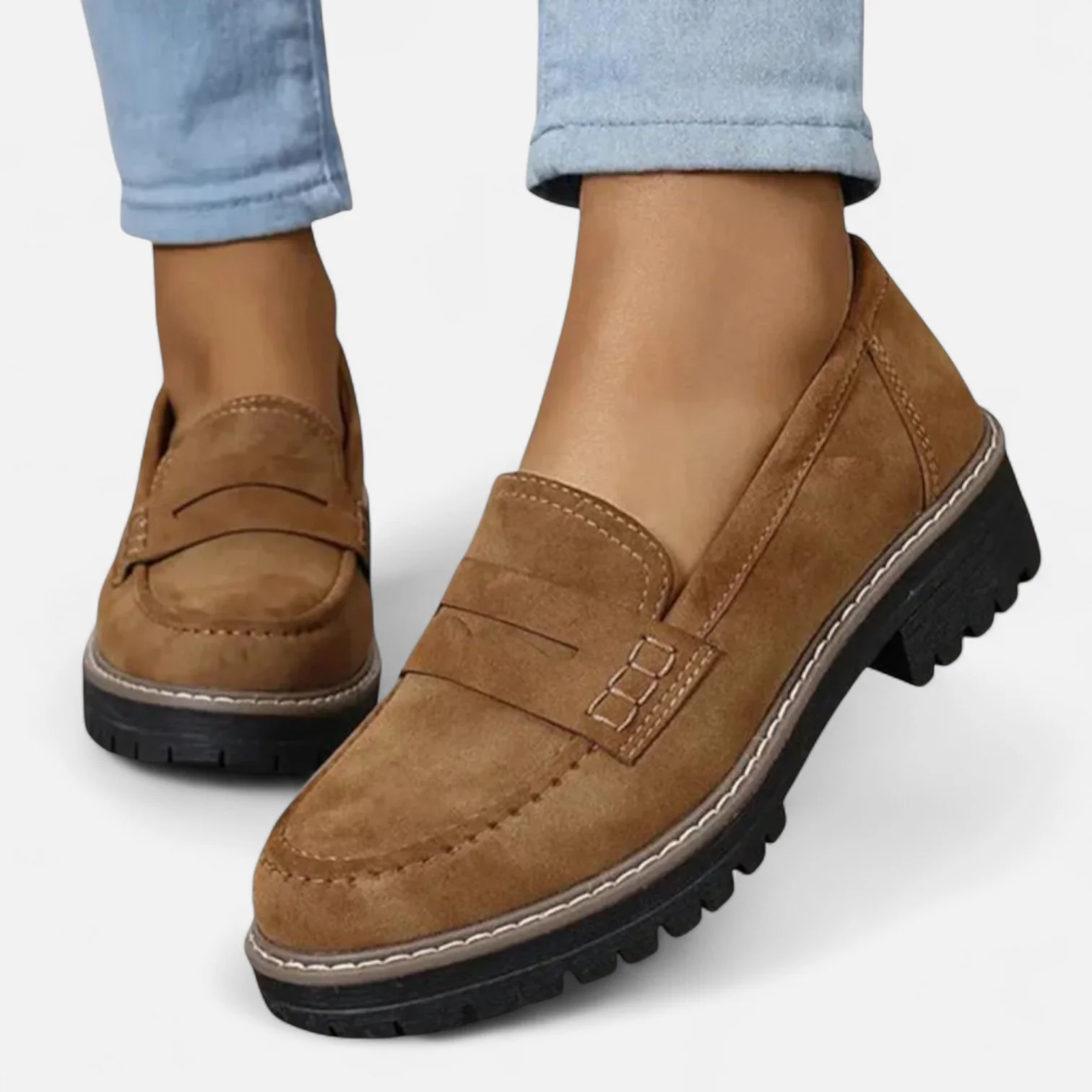Keanna Women's Loafers – Arch Support Cushioned Non-Slip Work Shoes