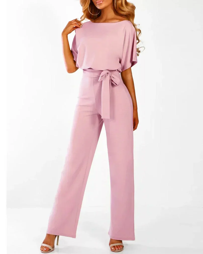 Sophia Women's Jumpsuit – Minimalist Regular Fit One-Piece for Office and Evening Wear