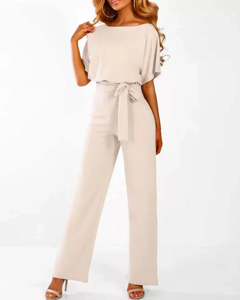 Sophia Women's Jumpsuit – Minimalist Regular Fit One-Piece for Office and Evening Wear