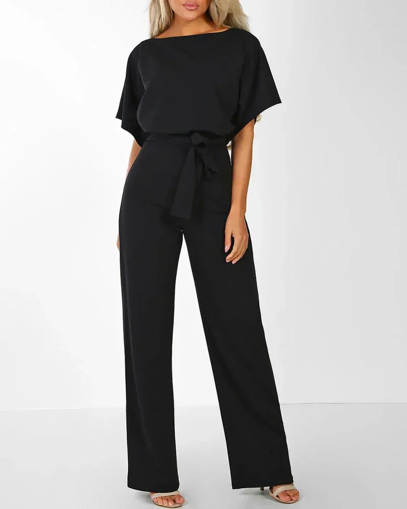 Sophia Women's Jumpsuit – Minimalist Regular Fit One-Piece for Office and Evening Wear
