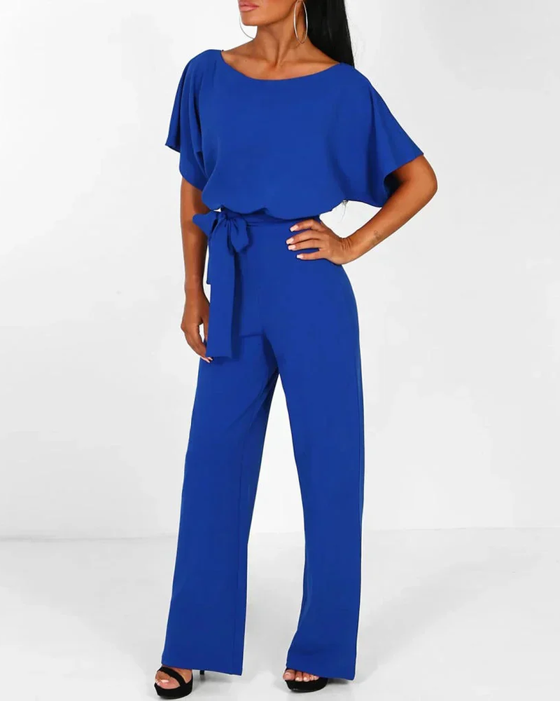Sophia Women's Jumpsuit – Minimalist Regular Fit One-Piece for Office and Evening Wear