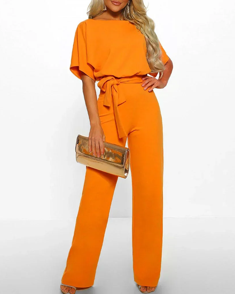 Sophia Women's Jumpsuit – Minimalist Regular Fit One-Piece for Office and Evening Wear