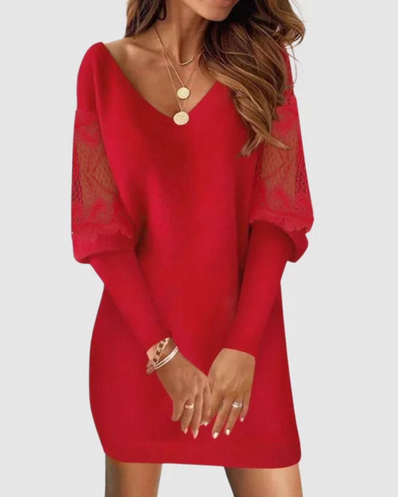Karter Women's Lace Mini Dress – Cutout Fit and Flare Dress for Parties
