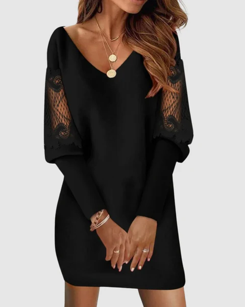 Karter Women's Lace Mini Dress – Cutout Fit and Flare Dress for Parties