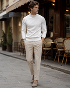 Leonardo Men's Turtleneck Sweater – Soft Knit Slim Fit Smart Casual Pullover