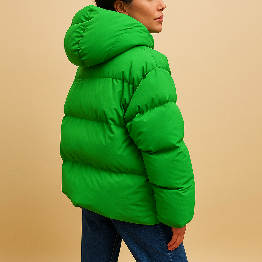 Delaney Women’s Oversized Puffer Jacket – Water-Resistant Hooded Winter Coat