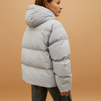 Delaney Women’s Oversized Puffer Jacket – Water-Resistant Hooded Winter Coat