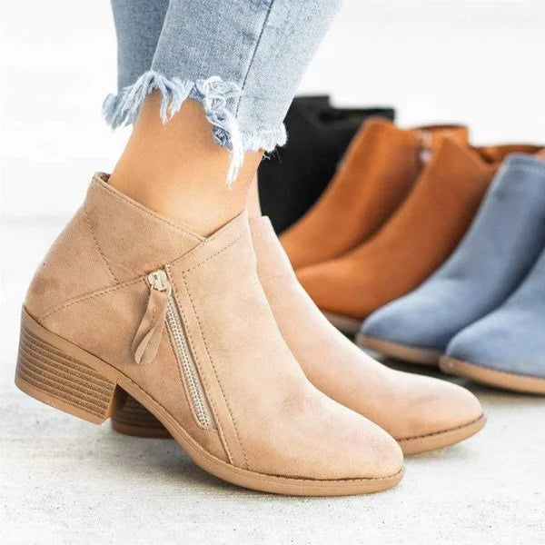 Kendall Women's Leather Orthopedic Boots – Arch Support Comfort Walking Boots