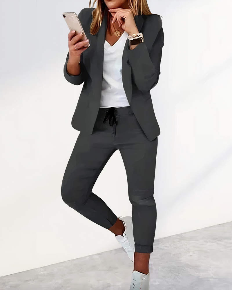 Kailani Women's Two-Piece Suit – Blazer and Pants Set for Workwear