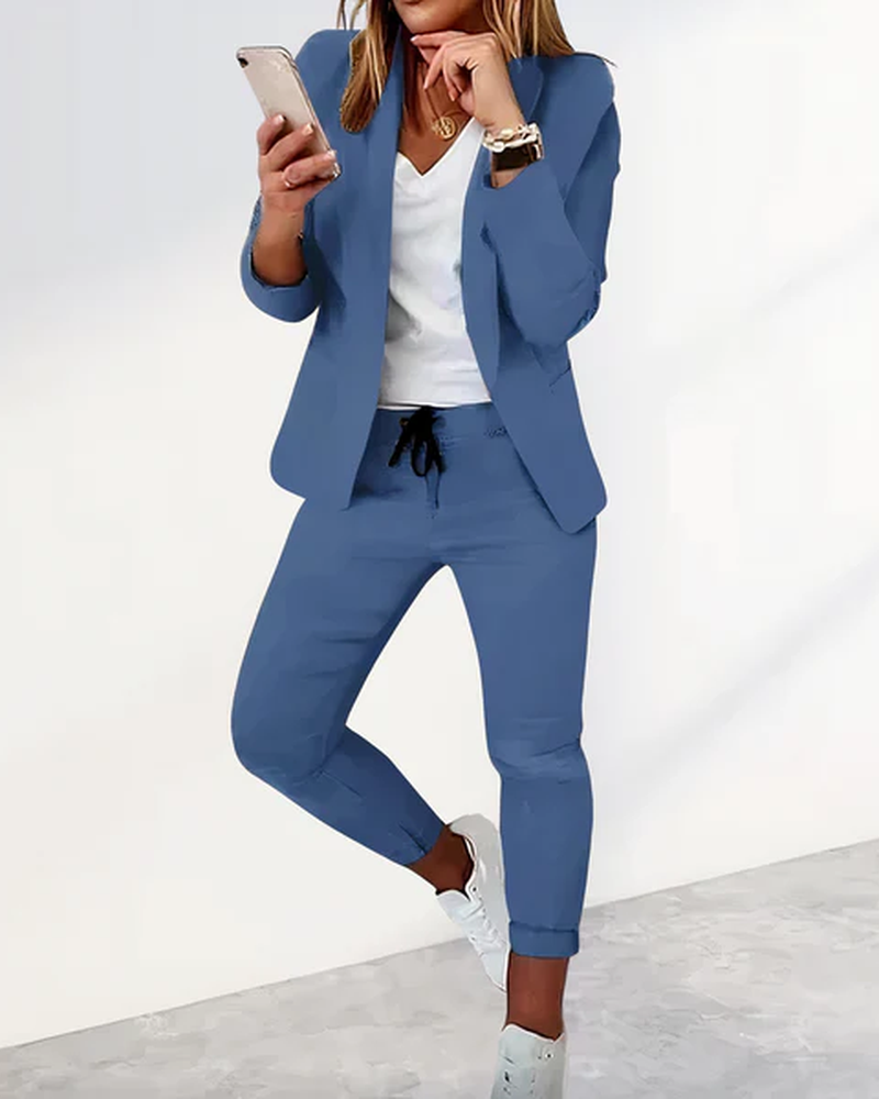Kailani Women's Two-Piece Suit – Blazer and Pants Set for Workwear