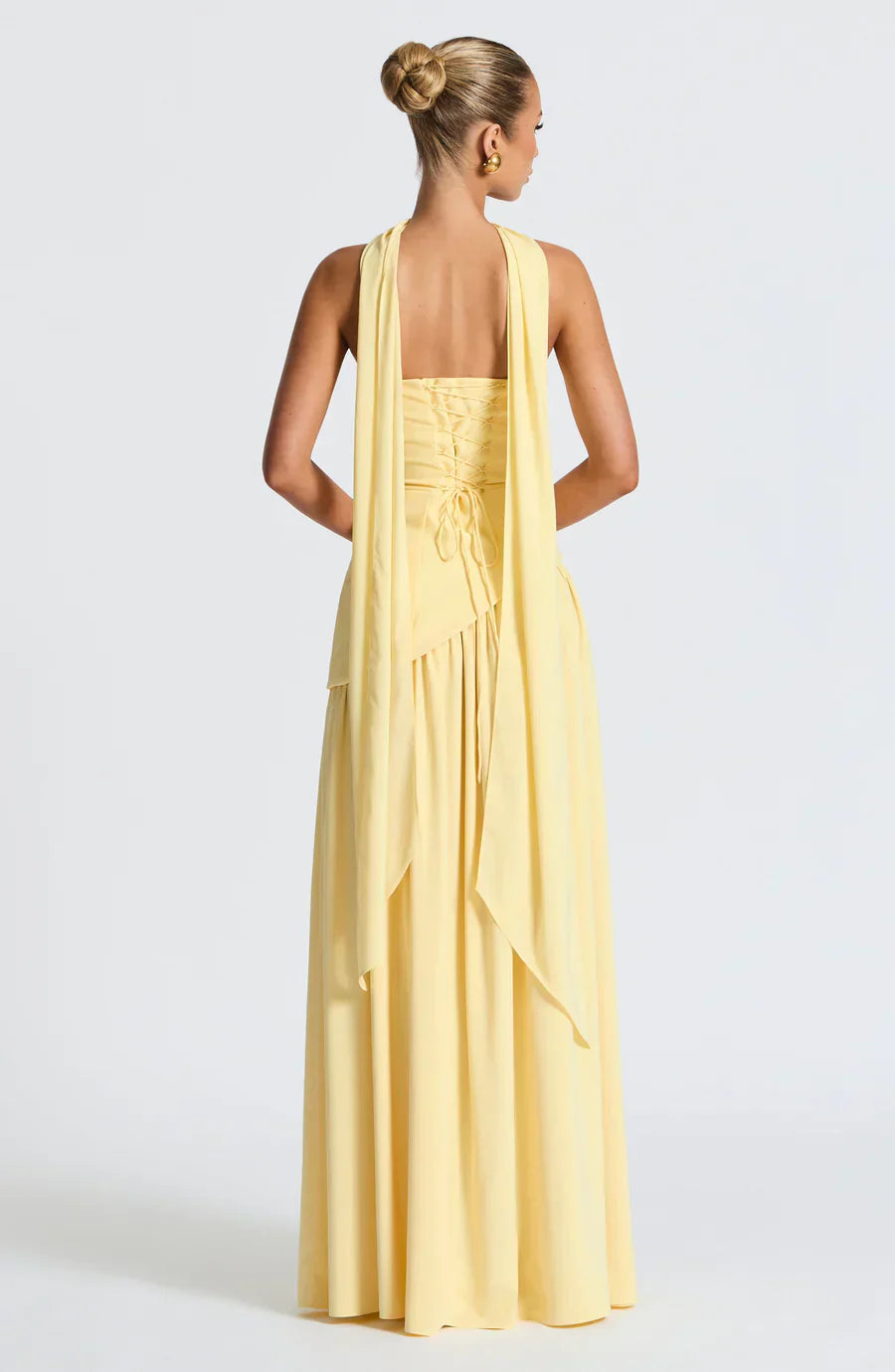 Victoria Women’s Evening Dress – Strapless Maxi Gown with High Slit & Two-Tone Design