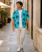 Ethan Men’s Hawaiian Shirt – Short Sleeve Tropical Button Down Vacation Shirt