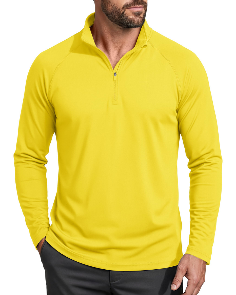 Wesley Men’s Quarter-Zip Sun Shirt – UPF 50+, Moisture-Wicking & Long Sleeves