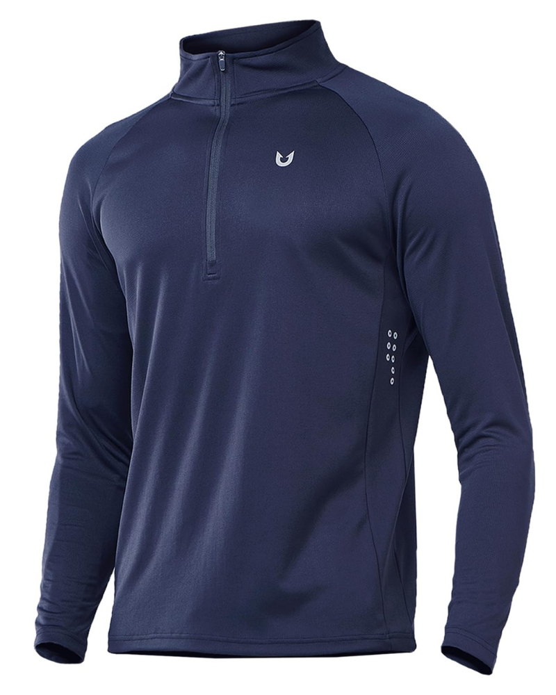Griffin Men’s Quarter-Zip Running Shirt – Quick-Dry, Reflective & Moisture-Wicking