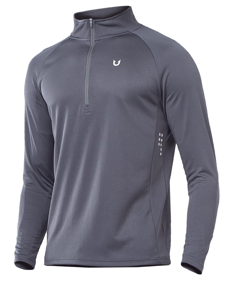 Griffin Men’s Quarter-Zip Running Shirt – Quick-Dry, Reflective & Moisture-Wicking