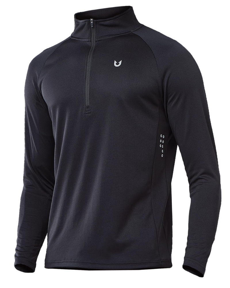 Griffin Men’s Quarter-Zip Running Shirt – Quick-Dry, Reflective & Moisture-Wicking