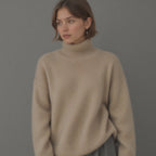 Sydney Women's Cashmere Turtleneck Sweater – Oversized Soft Winter Pullover
