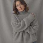 Sydney Women's Cashmere Turtleneck Sweater – Oversized Soft Winter Pullover
