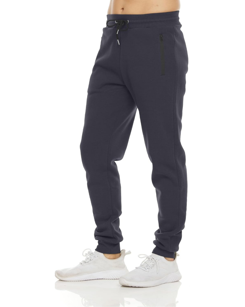 Nathan Men’s 3-Pack Fleece Joggers – Zipper Pockets, Drawstring Waist & Sizes S–3XL