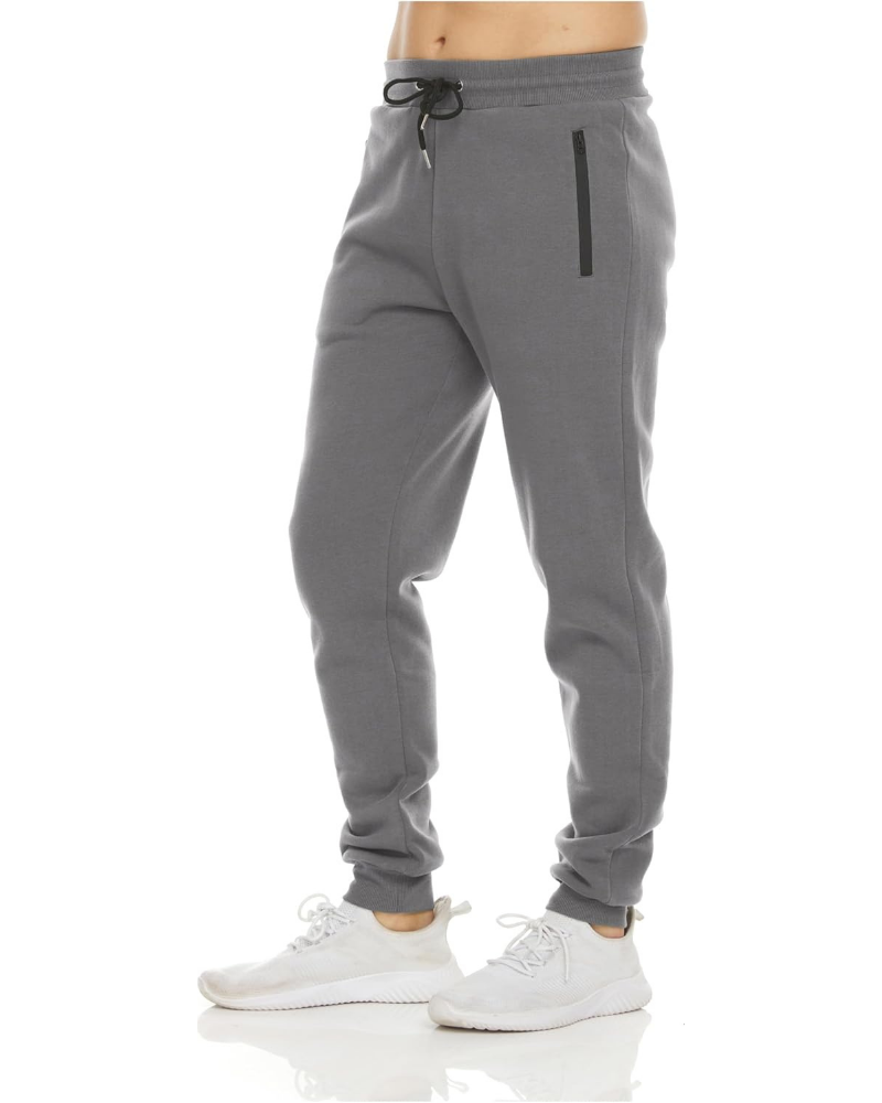 Nathan Men’s 3-Pack Fleece Joggers – Zipper Pockets, Drawstring Waist & Sizes S–3XL