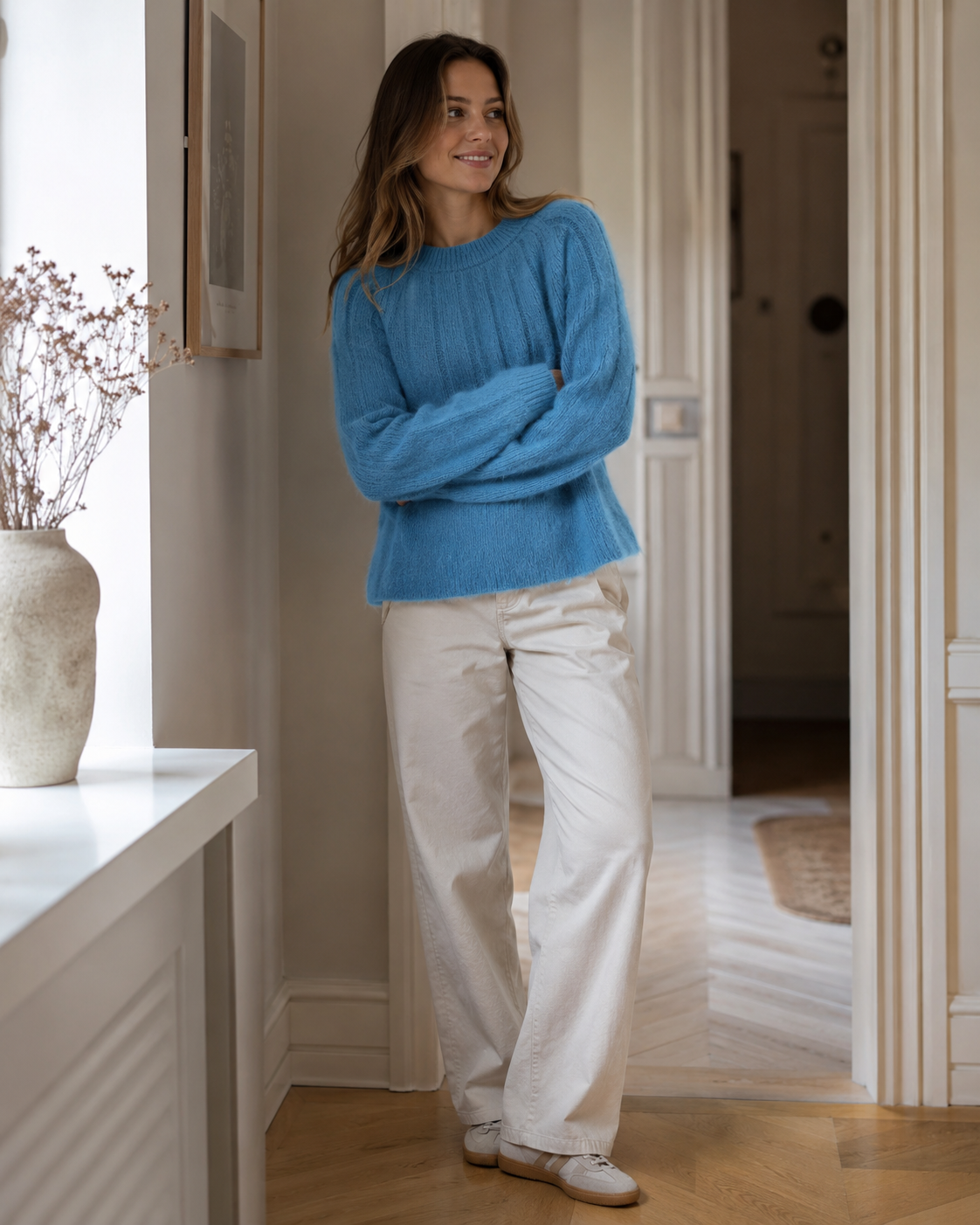 Phoebe Women's Cashmere Sweater – 100% Cashmere Regular Fit Elegant Knit