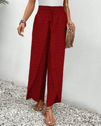 Henriette Women's Wide Leg Pants – High Waist Lightweight Elegant Trousers