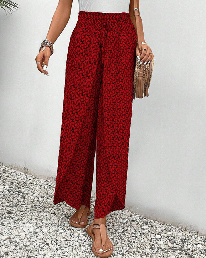Henriette Women's Wide Leg Pants – High Waist Lightweight Elegant Trousers