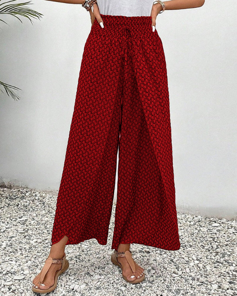 Henriette Women's Wide Leg Pants – High Waist Lightweight Elegant Trousers