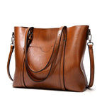 Nyomi Women's Leather Tote Bag – Large Work Shoulder Bag for Laptop & Daily Essentials