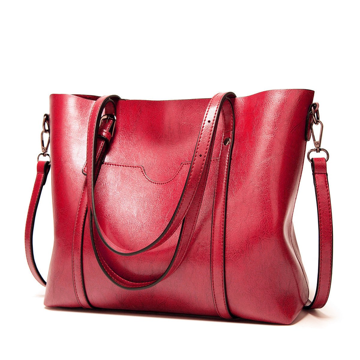 Nyomi Women's Leather Tote Bag – Large Work Shoulder Bag for Laptop & Daily Essentials