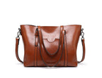 Nyomi Women's Leather Tote Bag – Large Work Shoulder Bag for Laptop & Daily Essentials