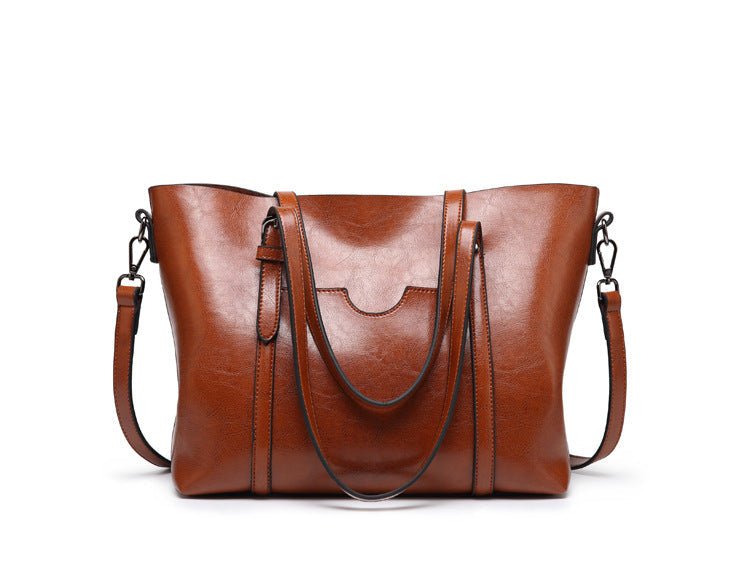 Nyomi Women's Leather Tote Bag – Large Work Shoulder Bag for Laptop & Daily Essentials