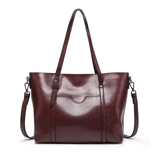 Nyomi Women's Leather Tote Bag – Large Work Shoulder Bag for Laptop & Daily Essentials