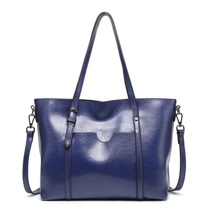 Nyomi Women's Leather Tote Bag – Large Work Shoulder Bag for Laptop & Daily Essentials