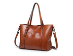 Nyomi Women's Leather Tote Bag – Large Work Shoulder Bag for Laptop & Daily Essentials