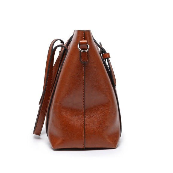 Nyomi Women's Leather Tote Bag – Large Work Shoulder Bag for Laptop & Daily Essentials
