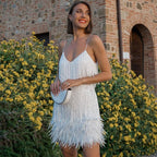 Samantha Women's Sequin Cocktail Dress – Fitted Elegant Wedding Party Dress