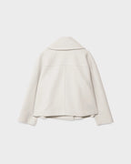 Vanessa Women's Cropped Wool Jacket – Double-Breasted Warm Winter Coat