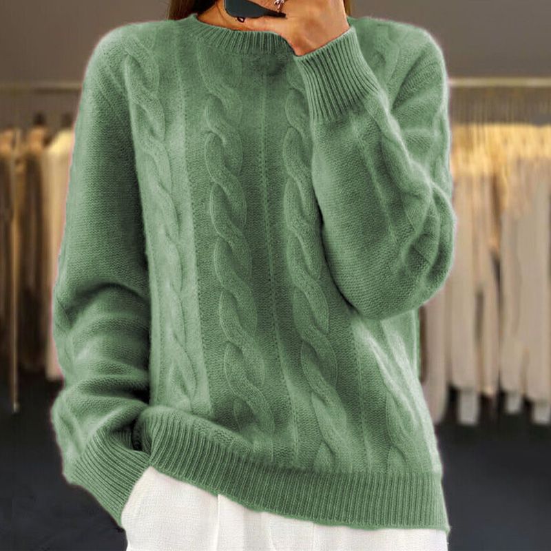 Naomi Women's Wool Sweater – Soft Warm Elegant Everyday Knit Pullover