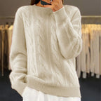 Naomi Women's Wool Sweater – Soft Warm Elegant Everyday Knit Pullover