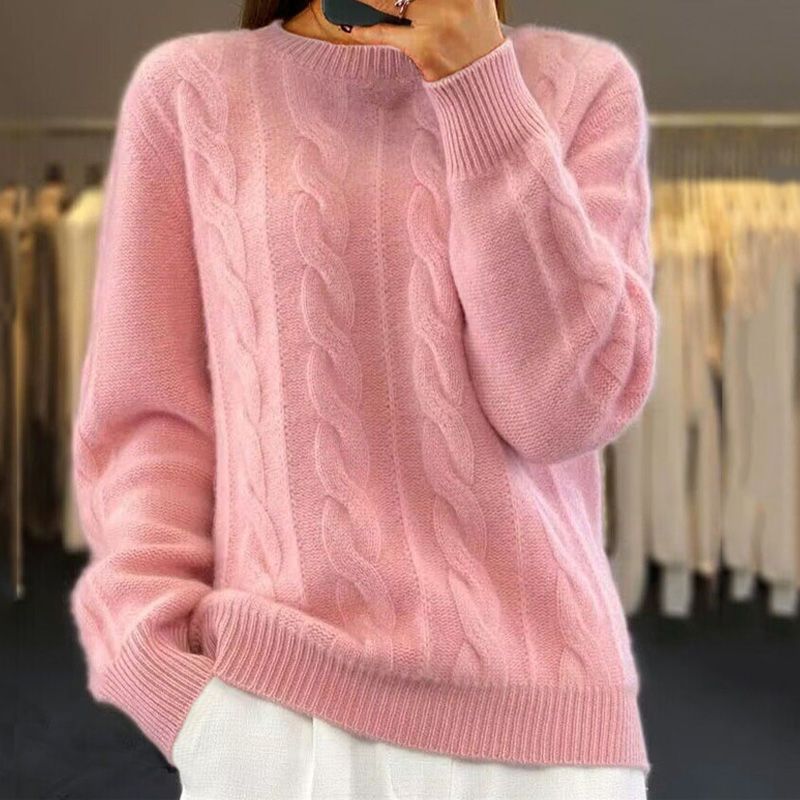 Naomi Women's Wool Sweater – Soft Warm Elegant Everyday Knit Pullover