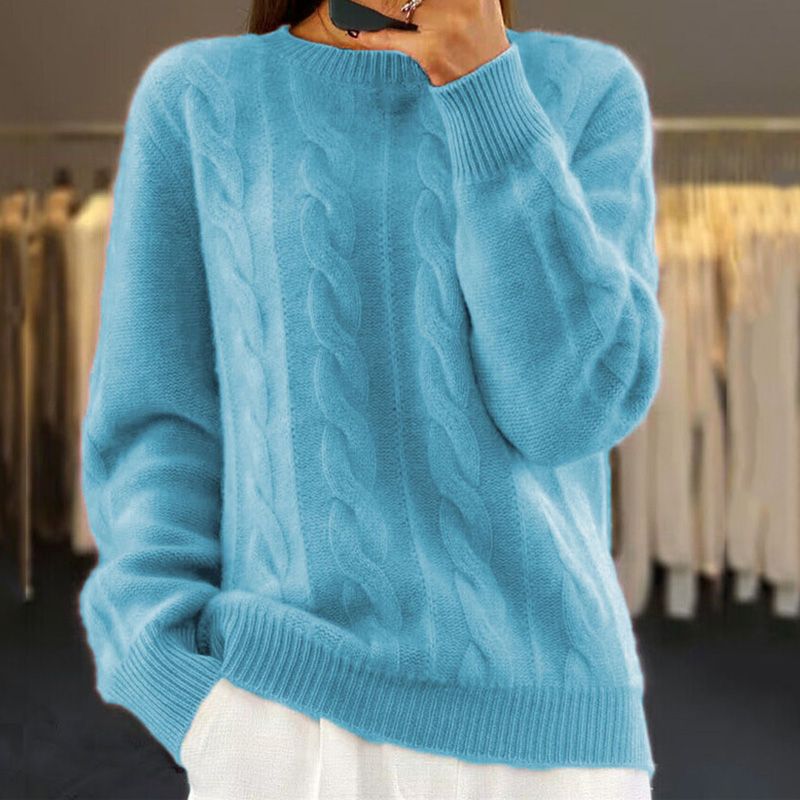 Naomi Women's Wool Sweater – Soft Warm Elegant Everyday Knit Pullover