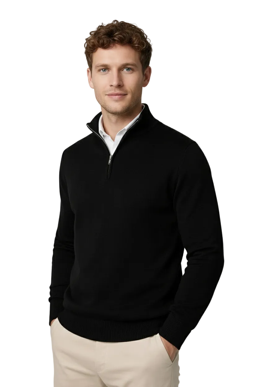 Killian Men's Half-Zip Sweater – Soft Knit Regular Fit Smart Casual Pullover