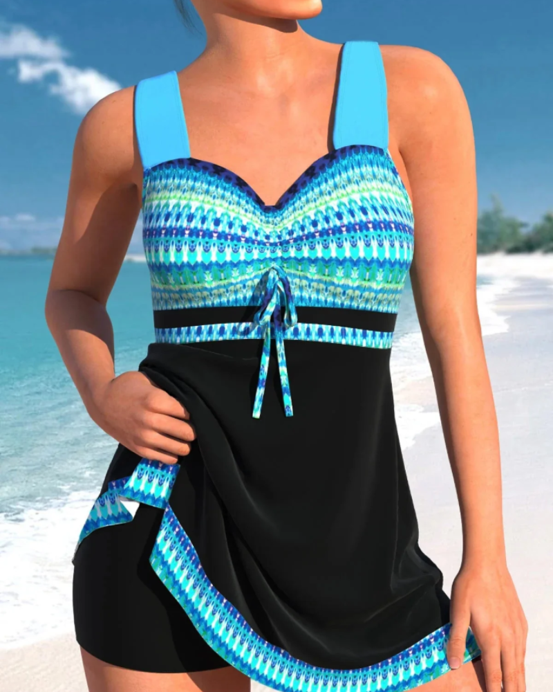 Naomi Women's Tankini Swimsuit – Supportive Swimwear with Skirted Bottom