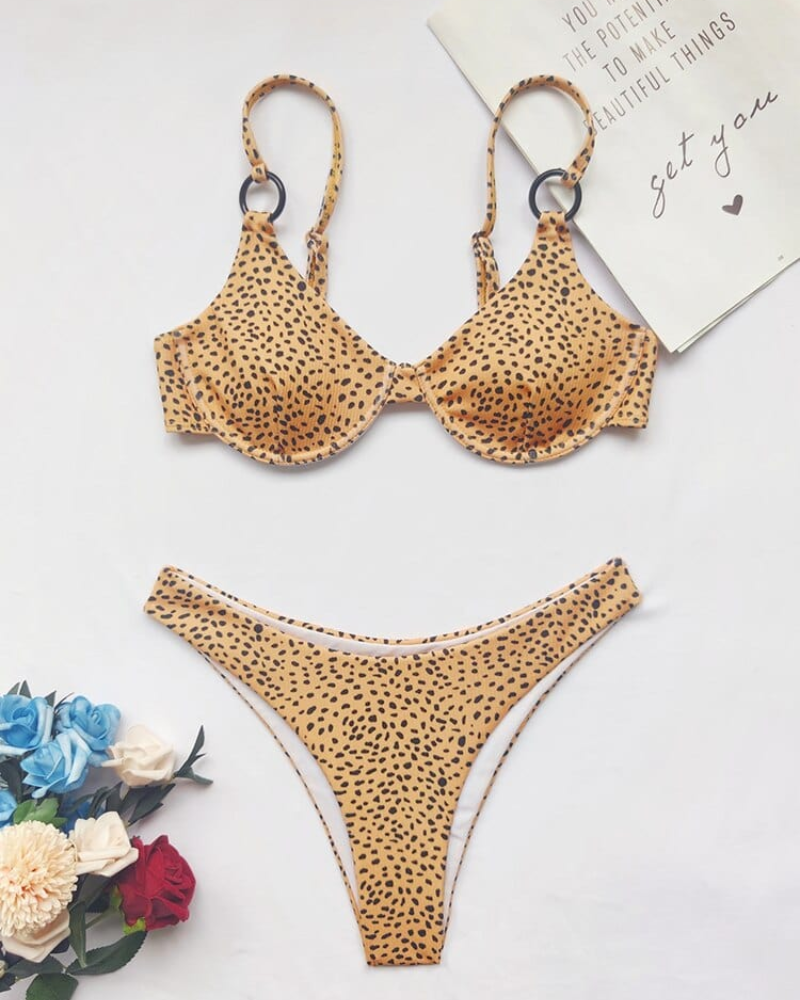 Laurel Women's Leopard Bikini – Bali Style Two-Piece Beach Swimwear