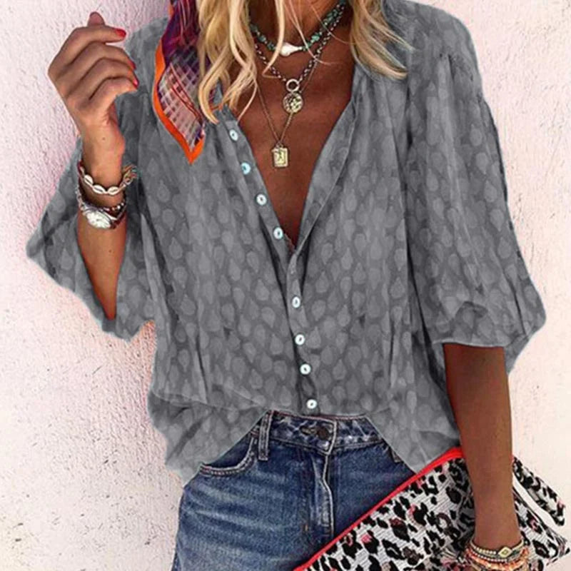 Billie Women's Summer Blouse – Lightweight Breathable Casual Chic Top