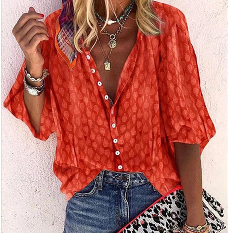 Billie Women's Summer Blouse – Lightweight Breathable Casual Chic Top