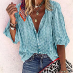 Billie Women's Summer Blouse – Lightweight Breathable Casual Chic Top